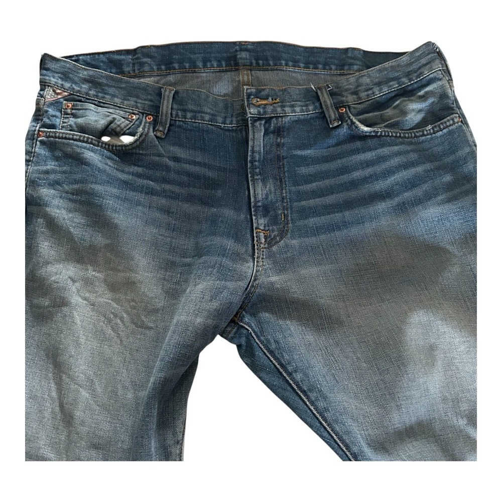 Polo Ralph Lauren Straight Leg Jeans Mens 38x30 Blue Denim Light Wash 5-Pockets‎